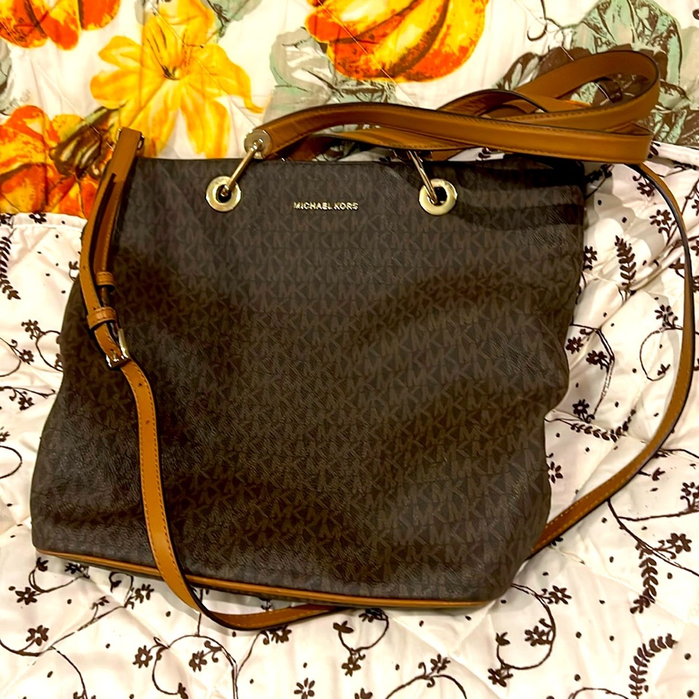 Large Michael Kors signature brown tote